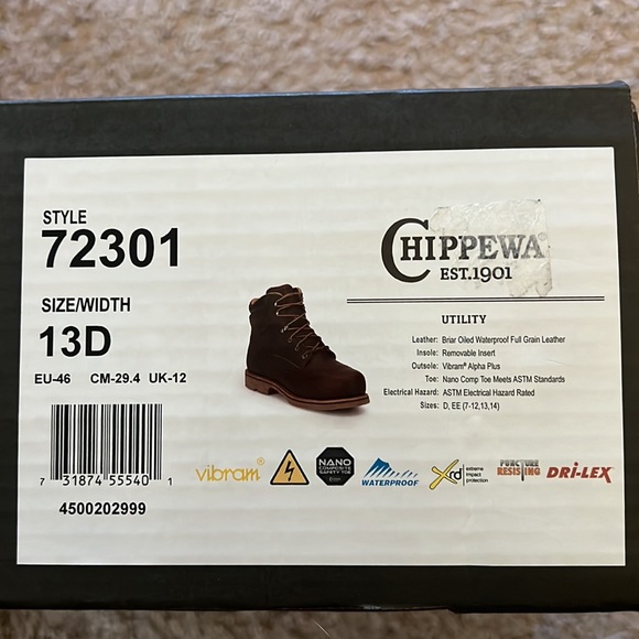 Chippewa Full Grain Leather Work Boots - Picture 9 of 9